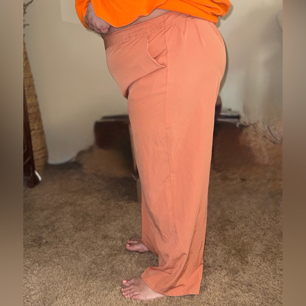 Orange Casual Pants